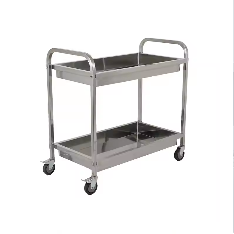 Mesa Auxiliar Hospitalar com Ajuste de Altura e Rodas (40x60x80cm) Mesa Auxiliar Hospitalar com Ajuste de Altura e Rodas (40x60x80cm)