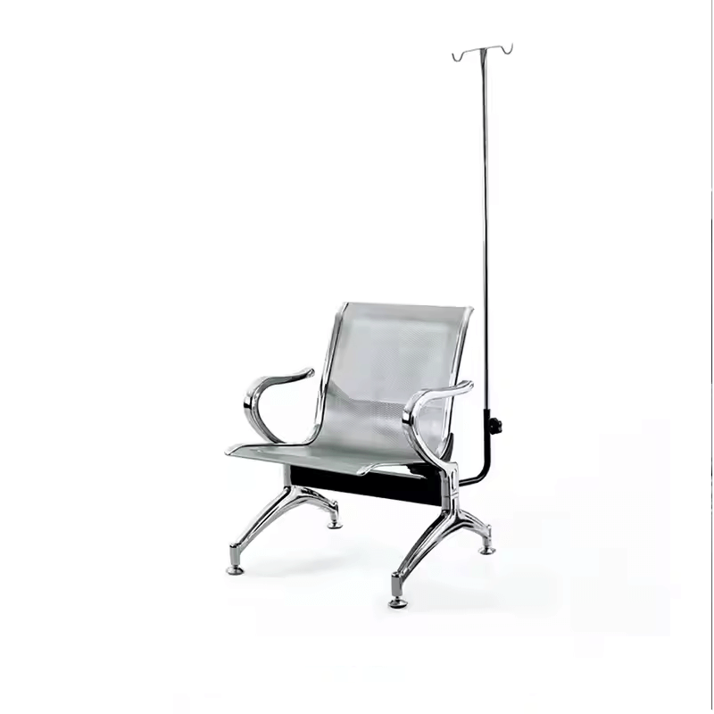 Cadeira Hospitalar Inox com Suporte para Soro (60x60x120cm) Cadeira Hospitalar Inox com Suporte para Soro (60x60x120cm)