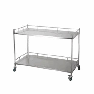 Mesa Auxiliar Hospitalar Inox 2 Planos 60x40x80cm