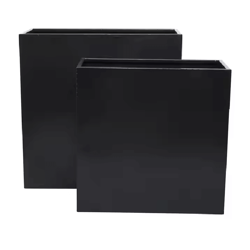 Conjunto de Vasos Metálicos Decorativos – 2 PEças para Jardim e Paisagismo (40x40x40cm)
