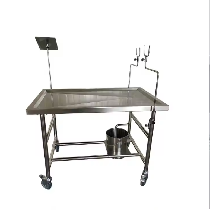Mesa de Autópsia em Aço Inox com Acessórios (75x210x90cm)