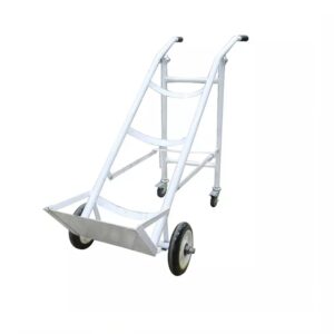 Carrinho Hospitalar para Cilindro de Oxigênio Inox 4 Rodas