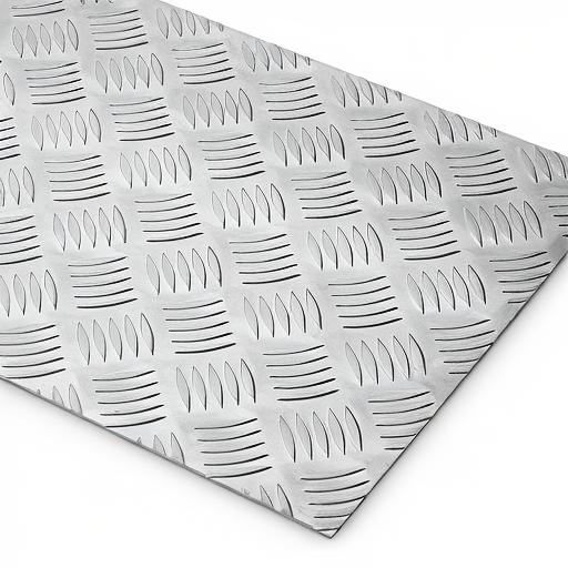 Chapa de Alumínio Antiderrapante Xadrez 3,00mm – 115 x 115 cm (Piso de ônibus)
