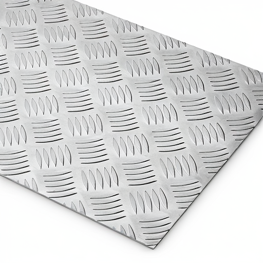 Chapa de Alumínio Antiderrapante Xadrez 2,65mm – 118 x 118 cm (Piso de ônibus)