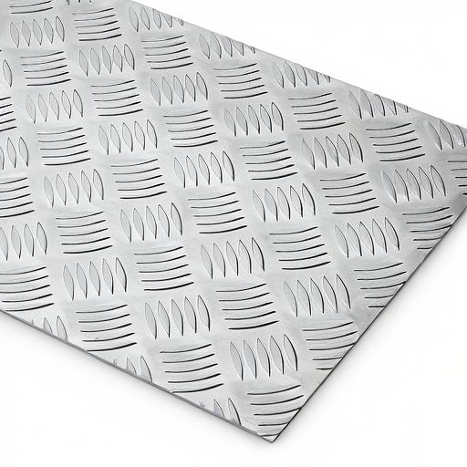 Chapa de Alumínio Antiderrapante Xadrez 2,65mm – 84 x 84 cm (Piso de ônibus)