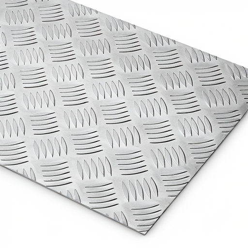 Chapa de Alumínio Antiderrapante Xadrez 3,00mm – 109 x 109 cm (Piso de ônibus)