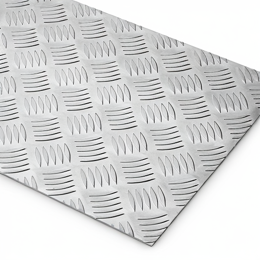 Chapa de Alumínio Antiderrapante Xadrez 2,65mm – 75 x 75 cm (Piso de ônibus)