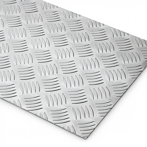 Chapa de Alumínio Antiderrapante Xadrez 2,65mm – 68 x 68 cm (Piso de ônibus)
