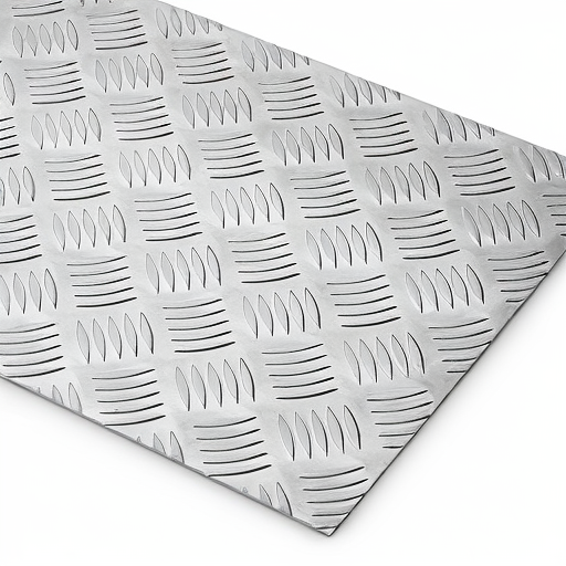Chapa de Alumínio Antiderrapante Xadrez 2,65mm – 51 x 51 cm (Piso de ônibus)