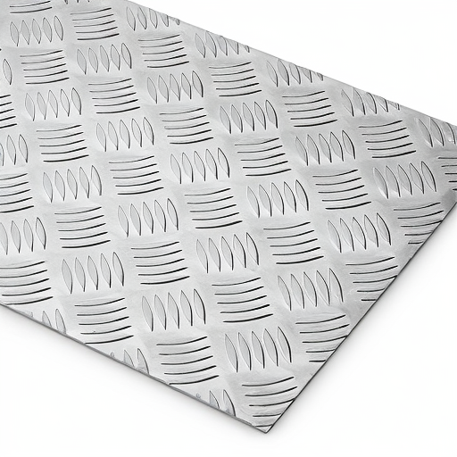 Chapa de Alumínio Antiderrapante Xadrez 2,65mm – 49 x 49 cm (Piso de ônibus)