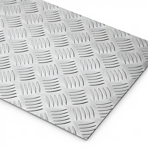 Chapa de Alumínio Antiderrapante Xadrez 3,00mm – 105 x 105 cm (Piso de ônibus)