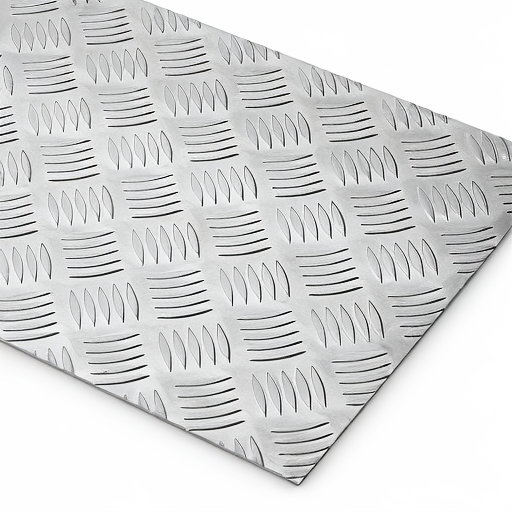 Chapa de Alumínio Antiderrapante Xadrez 2,65mm – 33 x 33 cm (Piso de ônibus)