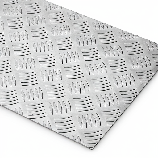 Chapa de Alumínio Antiderrapante Xadrez 2,65mm – 11 x 11 cm (Piso de ônibus)