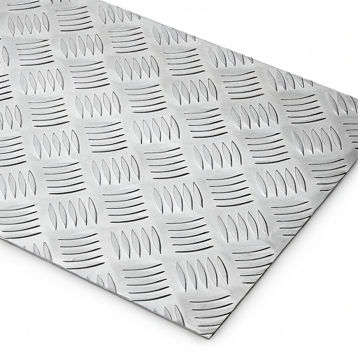 Chapa de Alumínio Antiderrapante Xadrez 1,50mm – 92 x 92 cm (Piso de ônibus)