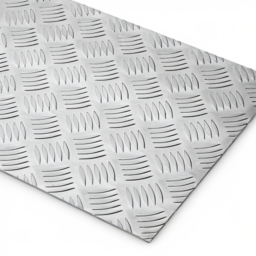 Chapa de Alumínio Antiderrapante Xadrez 3,00mm – 97 x 97 cm (Piso de ônibus)