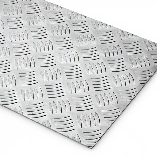 Chapa de Alumínio Antiderrapante Xadrez 1,50mm – 75 x 75 cm (Piso de ônibus)