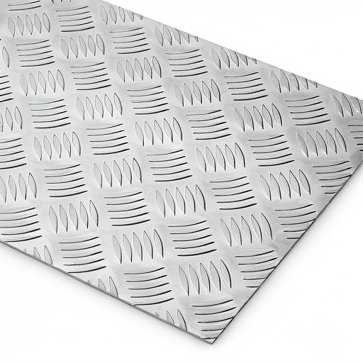 Chapa de Alumínio Antiderrapante Xadrez 1,50mm – 46 x 46 cm (Piso de ônibus)