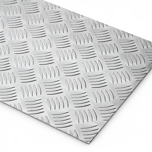 Chapa de Alumínio Antiderrapante Xadrez 1,20mm – 125 x 125 cm (Piso de ônibus)
