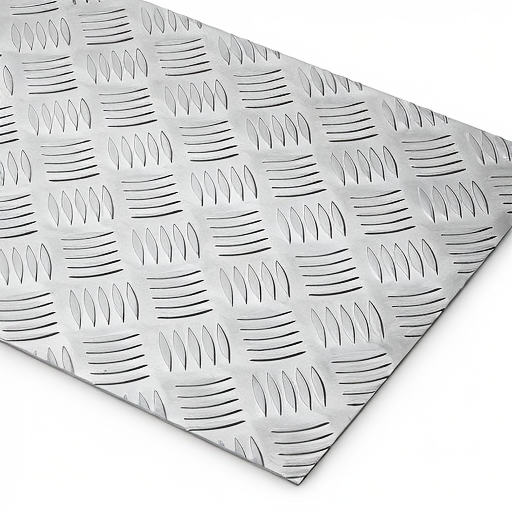 Chapa de Alumínio Antiderrapante Xadrez 1,20mm – 86 x 86 cm (Piso de ônibus)