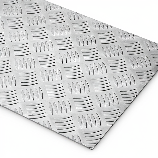Chapa de Alumínio Antiderrapante Xadrez 1,20mm – 85 x 85 cm (Piso de ônibus)