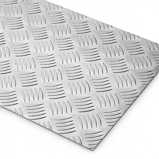 Chapa de Alumínio Antiderrapante Xadrez 1,20mm – 79 x 79 cm (Piso de ônibus)
