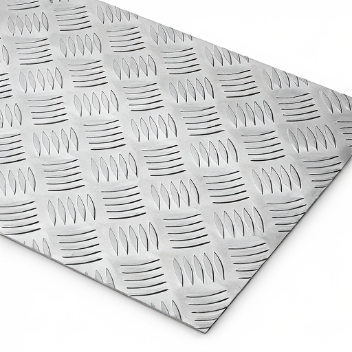 Chapa de Alumínio Antiderrapante Xadrez 1,20mm – 75 x 75 cm (Piso de ônibus)