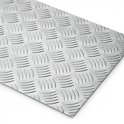 Chapa de Alumínio Antiderrapante Xadrez 1,20mm – 64 x 64 cm (Piso de ônibus)