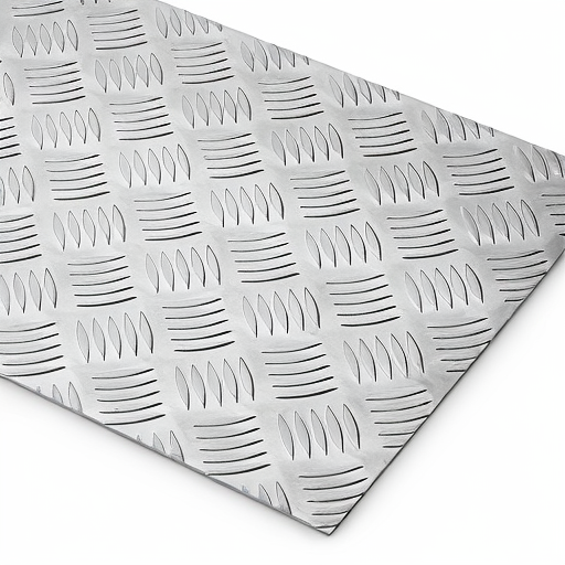 Chapa de Alumínio Antiderrapante Xadrez 1,20mm – 61 x 61 cm (Piso de ônibus)