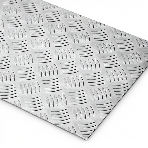 Chapa de Alumínio Antiderrapante Xadrez 1,20mm – 50 x 50 cm (Piso de ônibus)