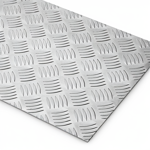 Chapa de Alumínio Antiderrapante Xadrez 1,20mm – 44 x 44 cm (Piso de ônibus)