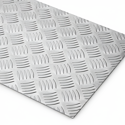 Chapa de Alumínio Antiderrapante Xadrez 3,00mm – 59 x 59 cm (Piso de ônibus)