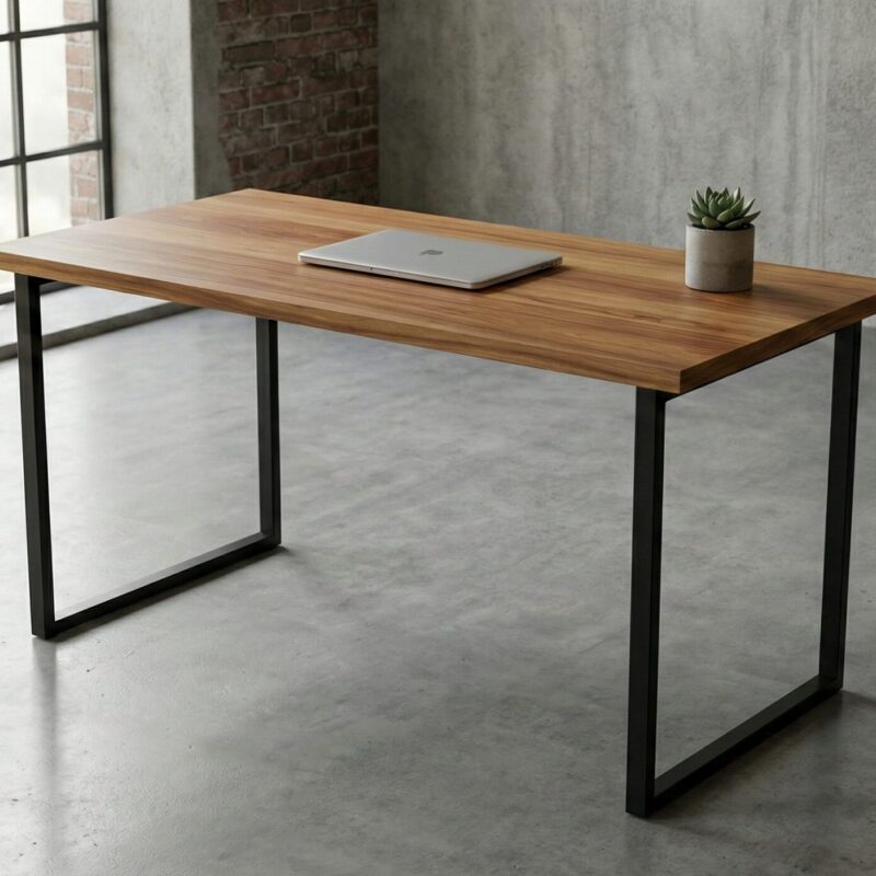 Mesa Escrivaninha Industrial 120cm – Monobloco Premium (Soldada)