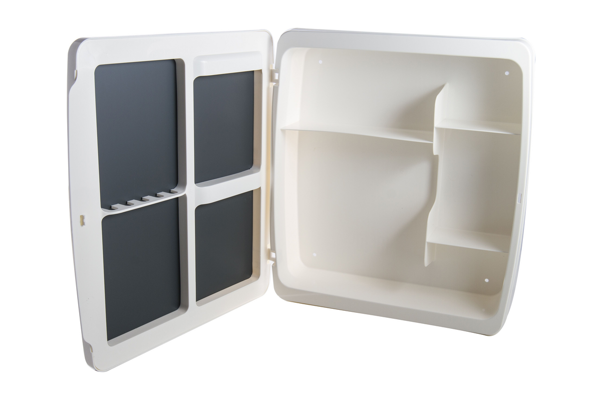 ARMARIO PLAST EMB 34X37X10CM BEGE