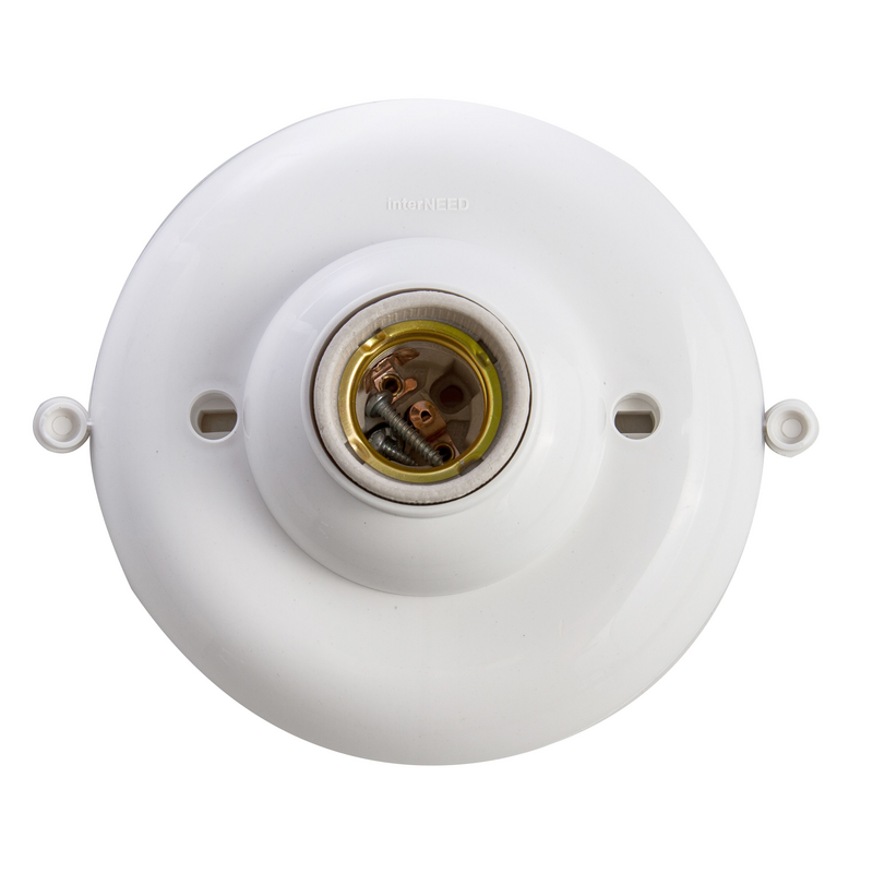 PLAFON PVC E27 100W BR SOQ PORC