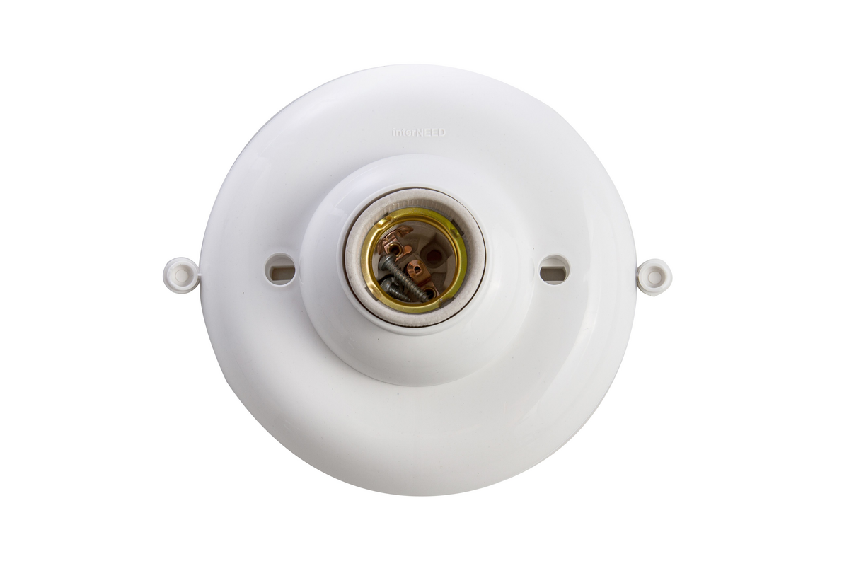 PLAFON PVC E27 100W BR SOQ PORC