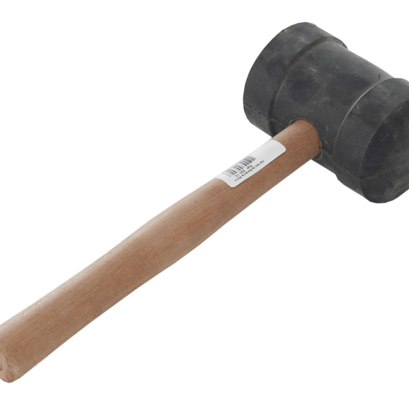 MARTELO BORRACHA 80MM PT CABO MADEIRA