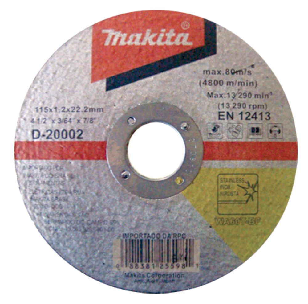 DISCO DE CORTE 4.1/2X3/64X7/8" INOX