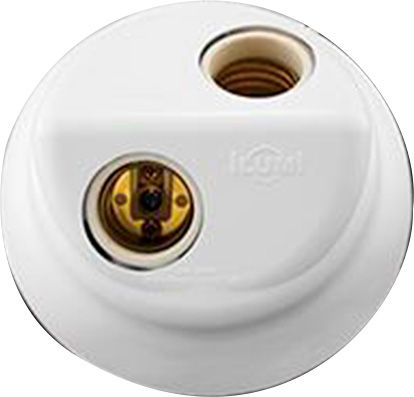 PLAFON PVC E27 100W BR SOQ PORC P/2 LAM