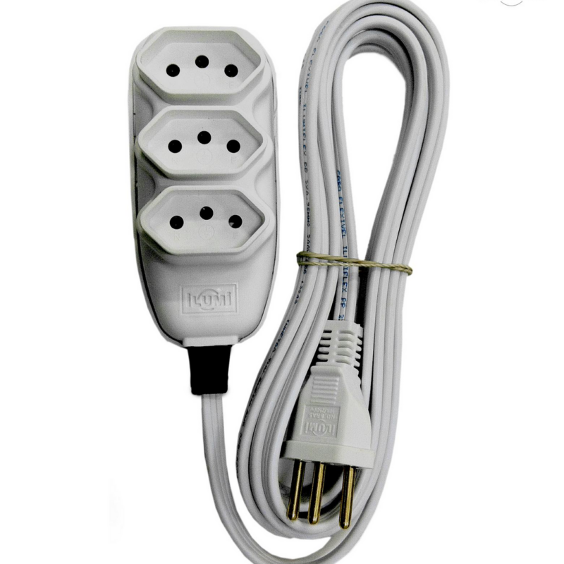 EXTENSAO PP CHATO 2P+T  3MT CZ COMPACT
