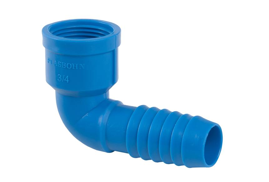 JOELHO POLIET P/MANG INTER 90 1.1/2" AZ