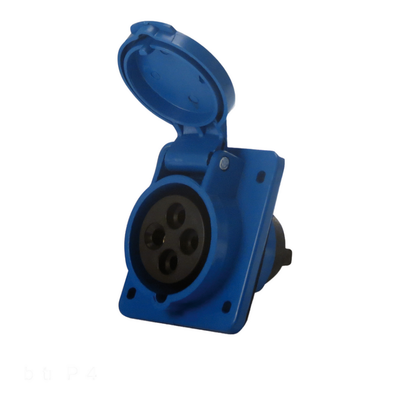TOMADA IND EMB 2P+T 32A 220V AZUL