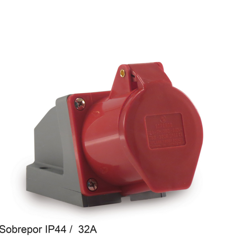 TOMADA IND SOB 2P+T 32A 380V VERM