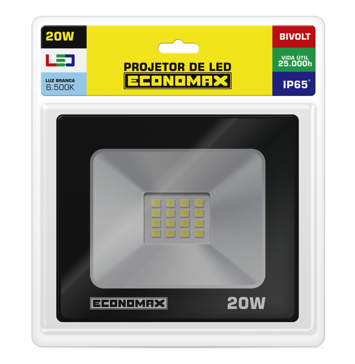 REFLETOR LED PT 20W 6,5K