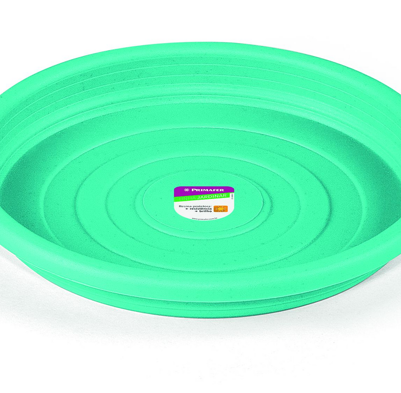 PRATO P/VASO JARD PLAST 10CM TURQUESA