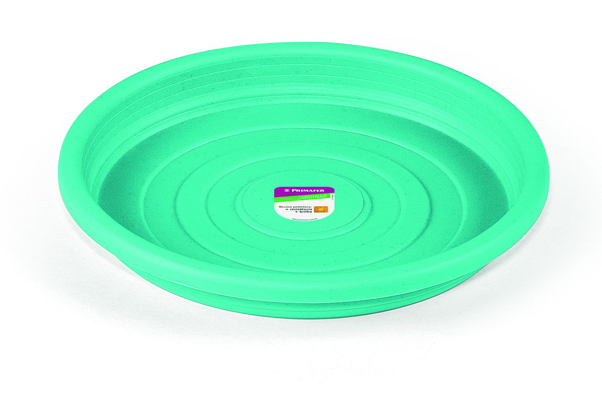 PRATO P/VASO JARD PLAST 10CM TURQUESA