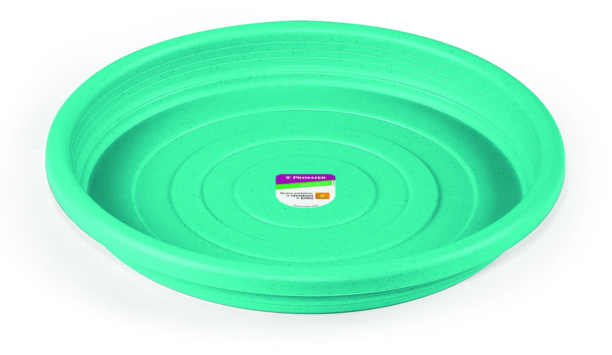 PRATO P/VASO JARD PLAST 13CM TURQUESA