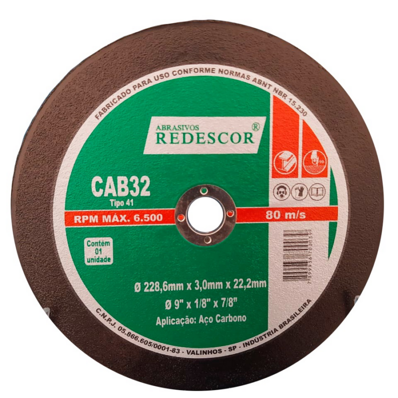 DISCO DE CORTE  9X1/8X7/8″ METAL