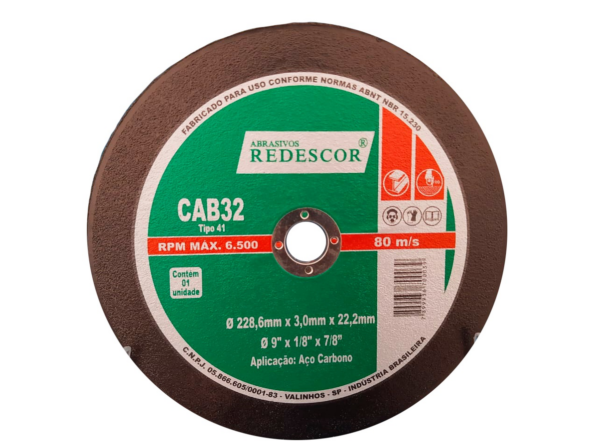 DISCO DE CORTE 9X1/8X7/8" METAL