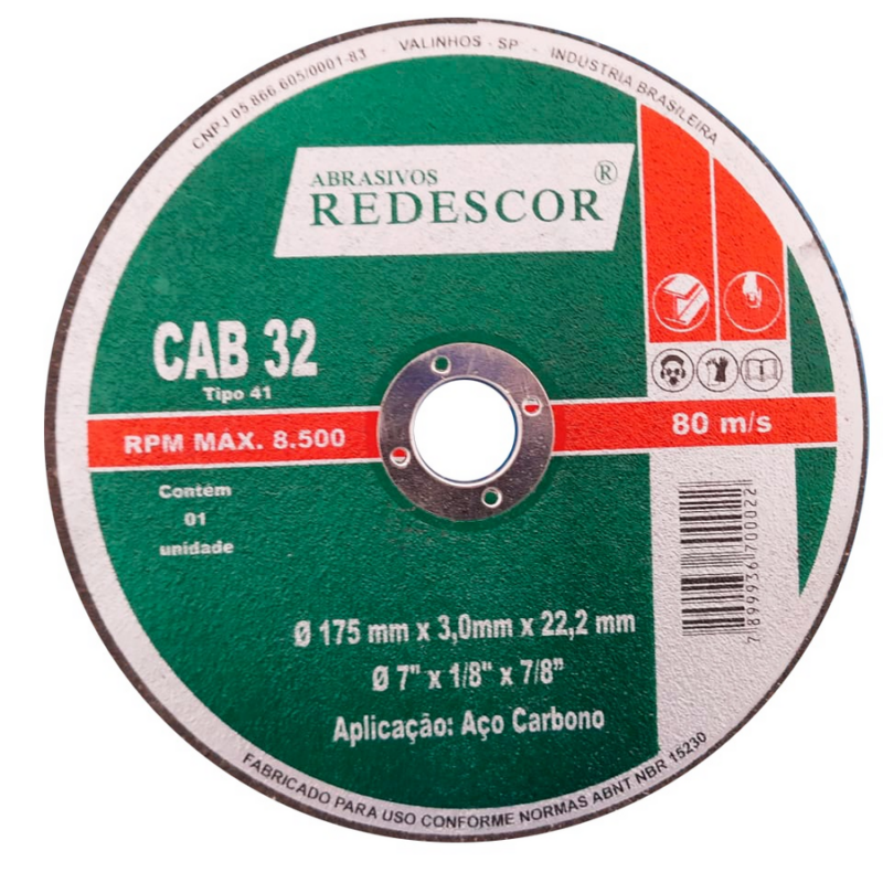 DISCO DE CORTE  7X1/8X7/8″ METAL