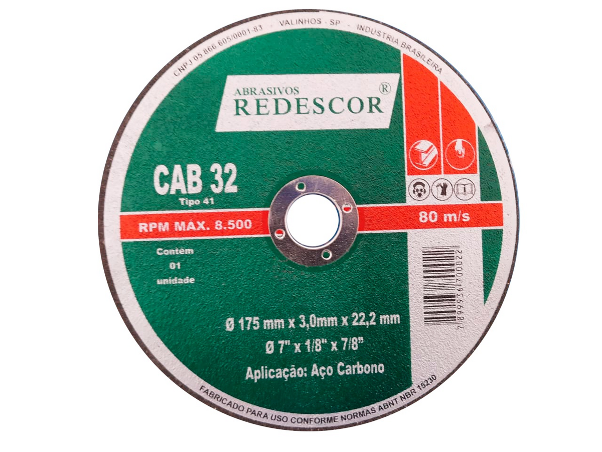 DISCO DE CORTE 7X1/8X7/8" METAL
